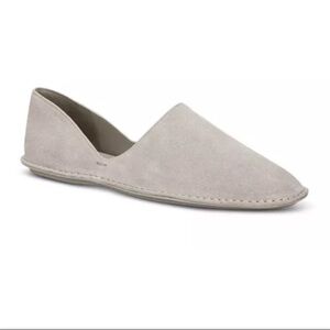 Vince Finola D’orsay Flats Size 8/38Soft Suede Pearl Grey  Minimalist Boho NWOT